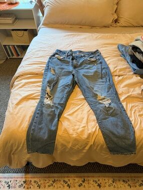 Distressed Women’s Blue Ripped Jeans